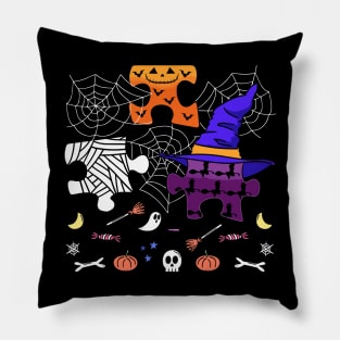 Halloween Puzzles Mummy Pumpkin Witch Pillow