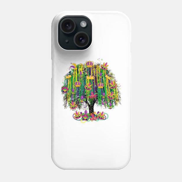 Watercolor Mardi Gras Bead Tree Phone Case by JanaeLarson