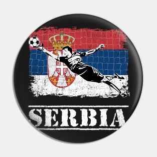 Serbia Soccer Supporter Goalkeeper Shirt Pin