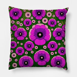 Poppy  Flower Pillow