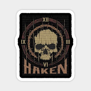 Haken Vintage Skull Magnet