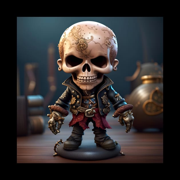 Skull Pirate Bobblehead by SmartPufferFish