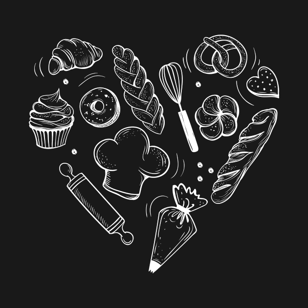 Baker Pastry Chef Heart by Tobias Store