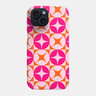 Pink and orange patterns, Digital art, modern art, aesthetic patterns Phone Case