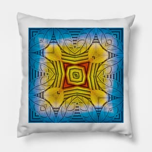 creative inspired by nature rainbow coloured square composition design Pillow