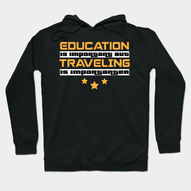 Adult Hoodie L Black Education Is Important But Baseball Is Importanter