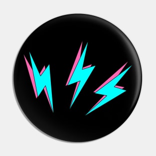 Lightning Bolts (Cyan & Pink) Pin