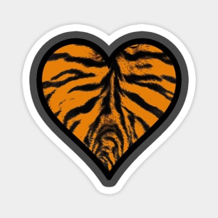 Tiger Stripe Heart Magnet