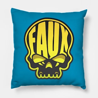 Faux Skull - Yellow Pillow