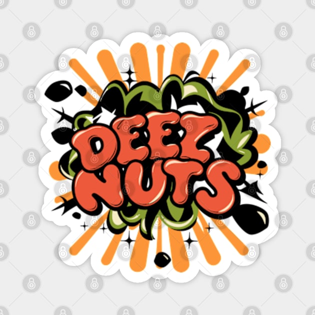 Deez Nutz Lettering Magnet by elegantelite