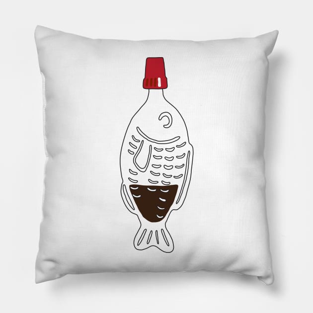 Single Soy Sauce Fish Pillow by MichellePhong