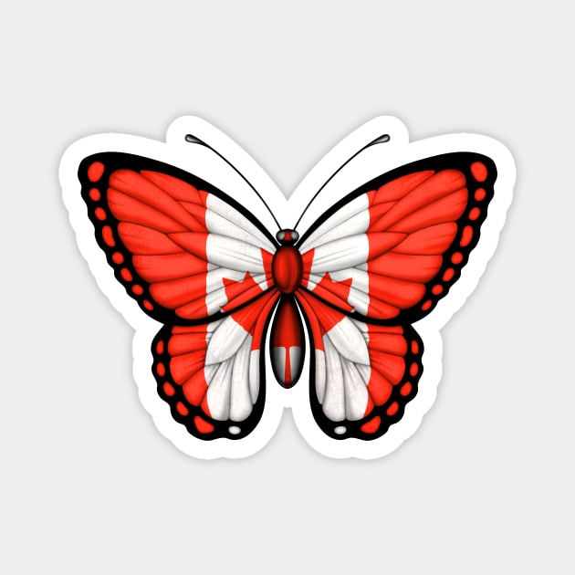 Canadian Flag Butterfly Magnet by jeffbartels