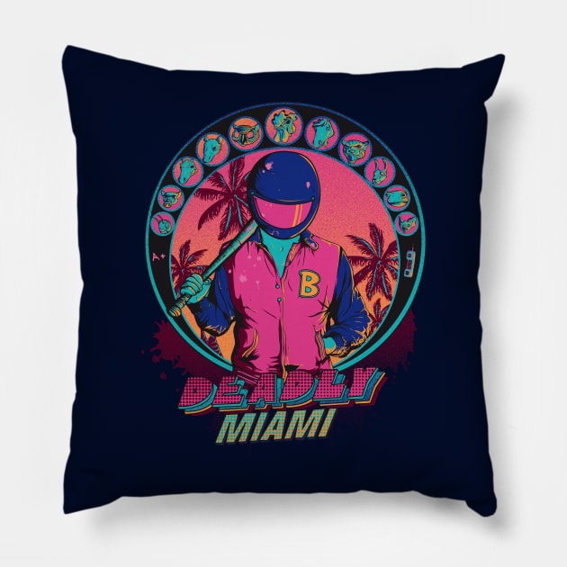 Deadly Miami Pillow by Donnie