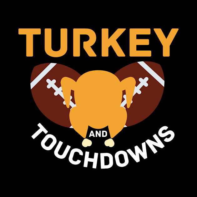 Thanksgiving Turkey And Touchdowns Football by Epsilon99