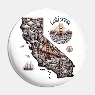 California pride Pin