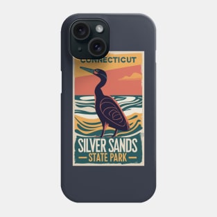 A Vintage Travel Art of the Silver Sands State Park - Connecticut - US Phone Case