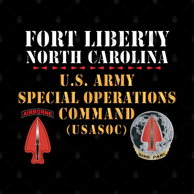 Fort Liberty North Carolina - US Army Special Operations Command (USASOC) - SSI - DUI X 300 by twix123844