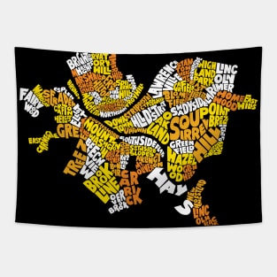 Pittsburgh Neighborhood Names Tapestry