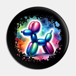 Balloon dog - colorful splash Pin