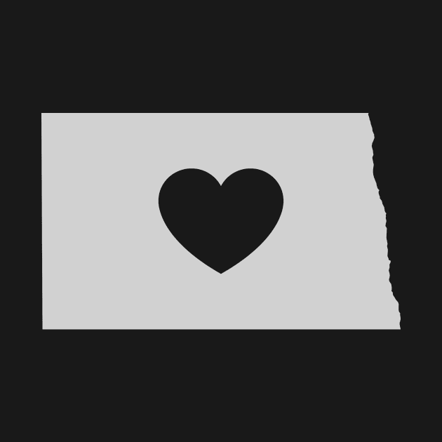 North Dakota Love Heart by helloshirts