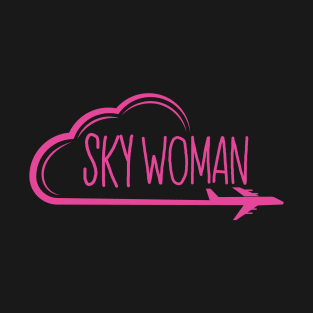 Sky Women From 38000 Feet Funny Flight Attendants Flying Aviation T-Shirt