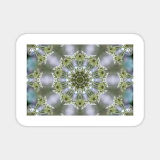 White Kaleidoscope Flower Magnet