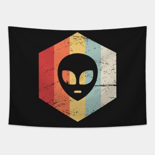 Retro Alien UFO Icon Tapestry