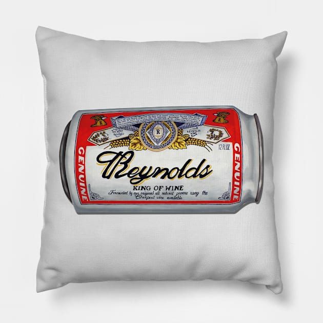 Reynolds - King of Wine Pillow by innercoma@gmail.com