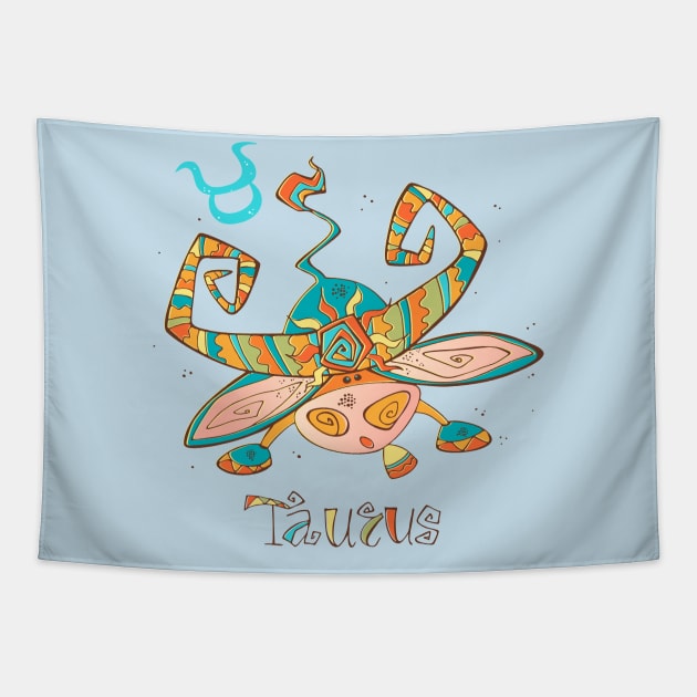 Taurus Zodiac Children Tapestry by Mako Design 