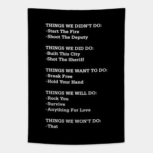 The Things We Didn't Do Tapestry