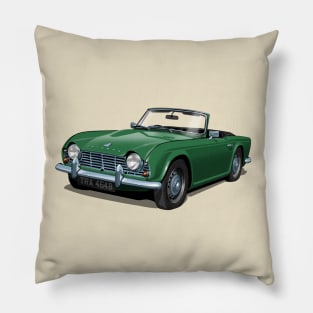 Triumph TR4 in green Pillow