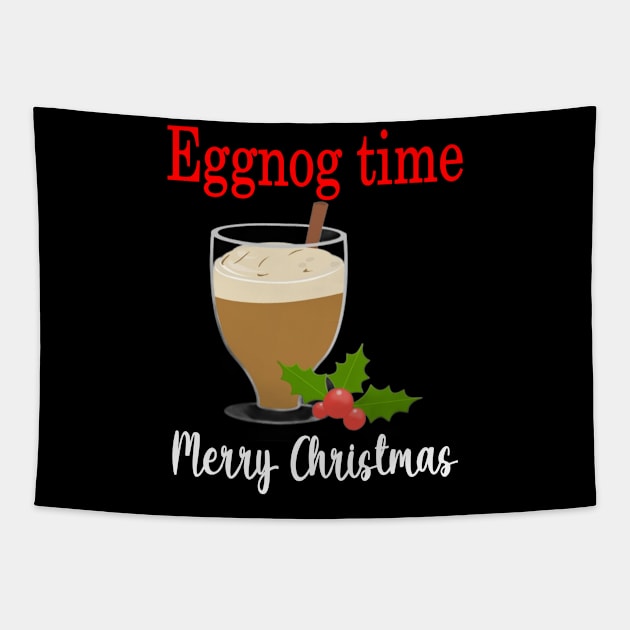 Christmas - Eggnog Time, Merry christmas, family christmas pjama t-shirt Tapestry by DigillusionStudio