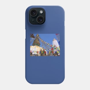 Swayambhunath stupa, Kathmandu, Nepal Phone Case