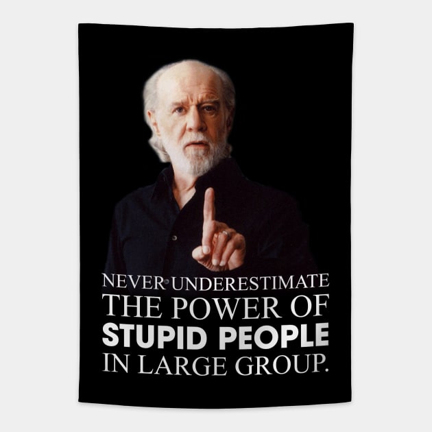 George Carlin Funny Quote Tapestry by mia_me