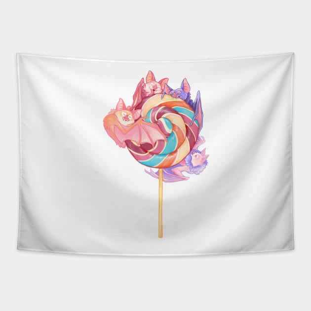 Lollipop Bats Tapestry by charamath