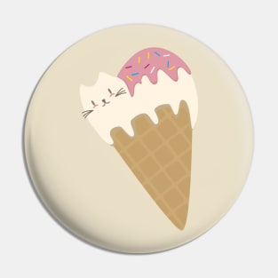 Kawaii cat icecream Pin