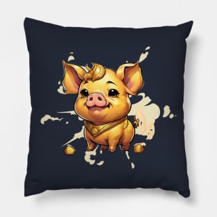 golden piggy bank Pillow