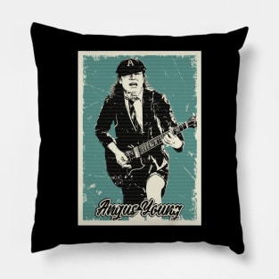 Vintage Angus Young Pillow