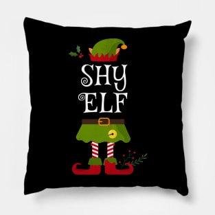 Shy Elf Shirt , Family Matching Group Christmas Shirt, Matching T Shirt for Family, Family Reunion Shirts Pillow