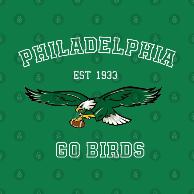 Vintage Philadelphia Go Birds Eagles by Curious Sausage