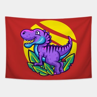 Cute Purple Little Dino Tapestry