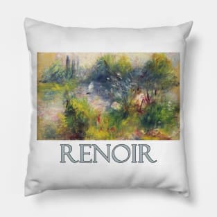 Paysage Bords de Seine (1879) by Pierre-Auguste Renoir Pillow