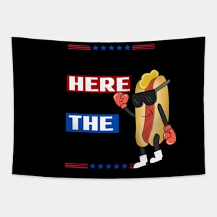 I'm just here for the buns  American Theme Tapestry