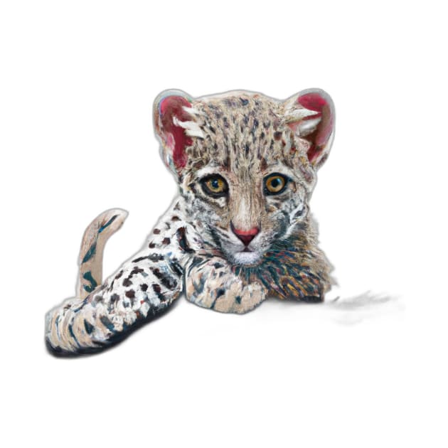 Cute Leopard Drawing by Play Zoo