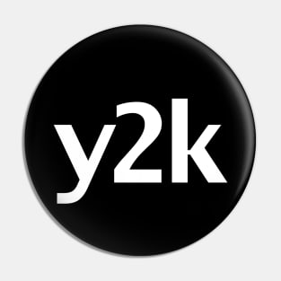 Y2K Typography White Text Pin