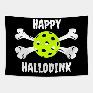 Halloween Pickleball Hallodink Funny Pickleball Tapestry