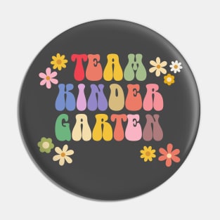 Rainbow Proud Teachers of Team Kindergarten Pre K Students Teacher Appreciation Day Pin