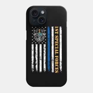 Proud US Army 1st Special Forces Group American Flag De Oppresso Liber SFG - Gift for Veterans Day 4th of July or Patriotic Memorial Day Phone Case