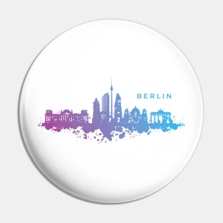 Berlin Watercolor Skyline Pin