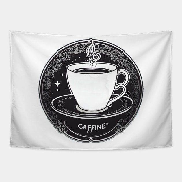 gothic coffee cup Tapestry by CAFFEIN
